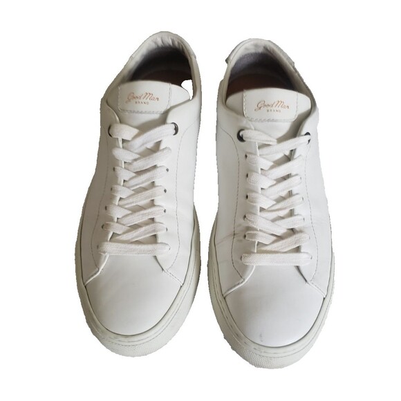 Good Man Brand Men\'s White Leather Lace-Up Sneakers Made in Italy Size 8.5 main image 8